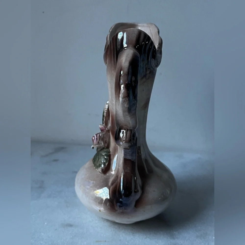 Vintage Ceramic Vase with Floral Design